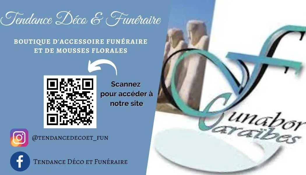 Boutique accessoire funéraire et mousse florale, scannez le QR code.
